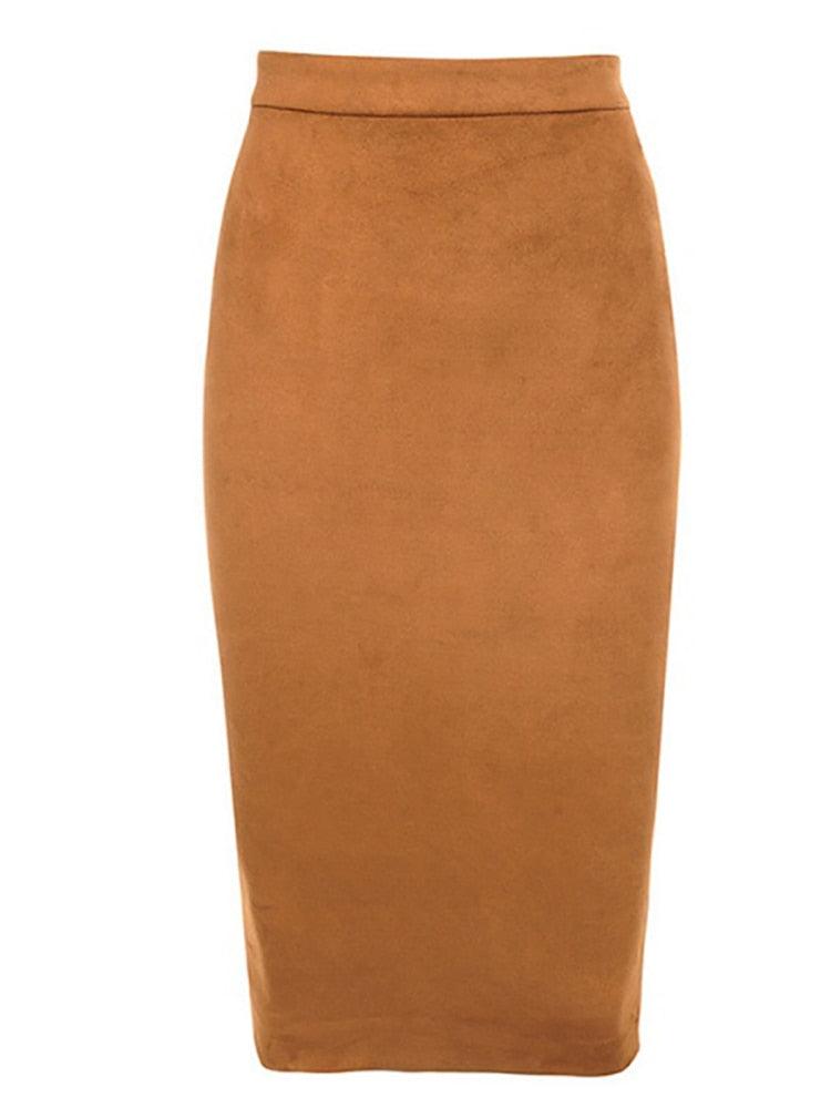 Joslyn Zipper Back Pencil Skirt