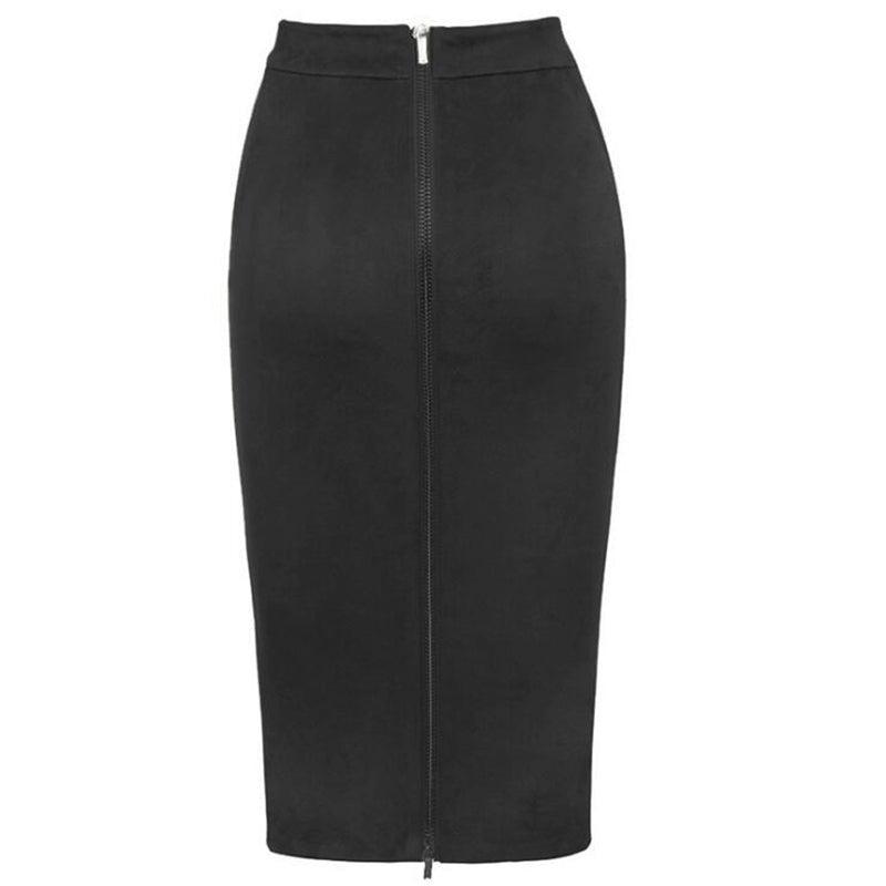 Joslyn Zipper Back Pencil Skirt