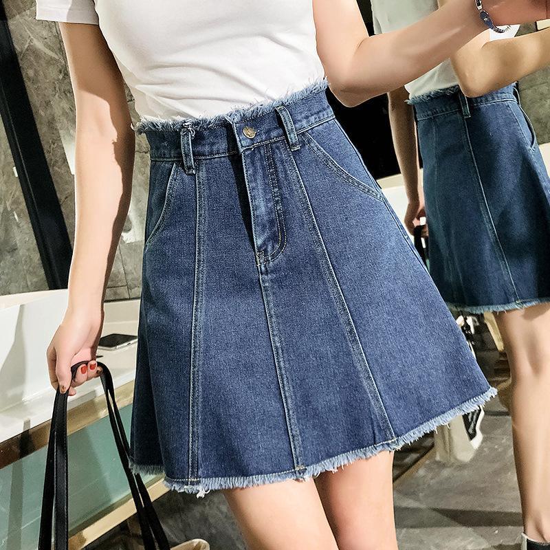 Kailyn Denim A-line Skirt