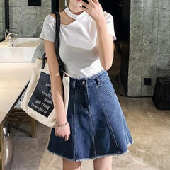 Kailyn Denim A-line Skirt