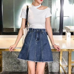 Kailyn Denim A-line Skirt