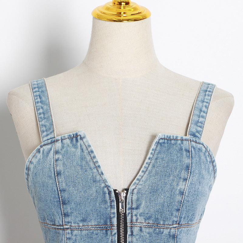 Kaliyah Irregular Mini Denim Dress