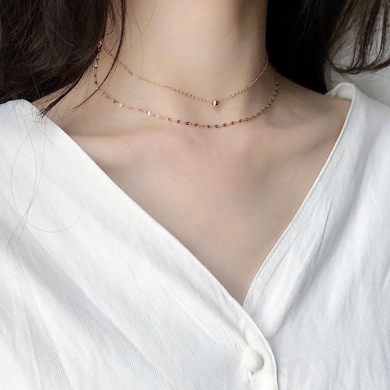 Mona 2-pieces Thin Chain Necklace