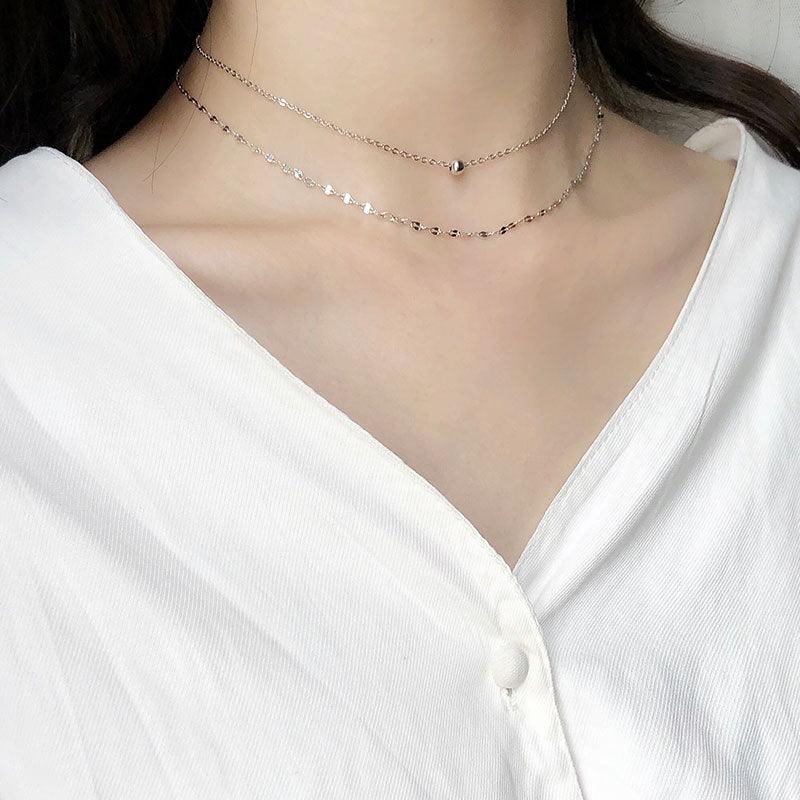 Mona 2-pieces Thin Chain Necklace